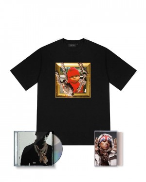 Trapstar x Central Cee CRG Tee CD & Cassette Bundle Black | TS-65215