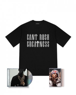 Trapstar x Central Cee Irongate Tee CD & Cassette Bundle Black | TS-65217