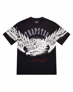 Trapstar x Ed Hardy Arched Eagle Tee Black | TS-65213
