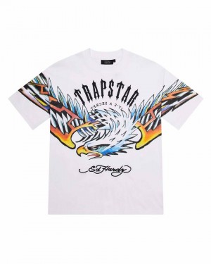 Trapstar x Ed Hardy Arched Eagle Tee White | TS-65232